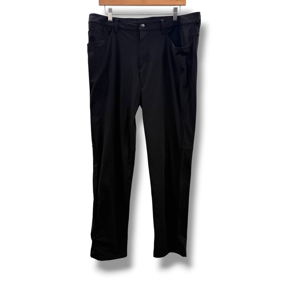 Lululemon ABC Trouser Mens 36 Black Warpstreme Performance‎ Pants M7114S 34"